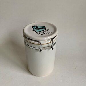 Caribou Coffee Sealed Crock White
